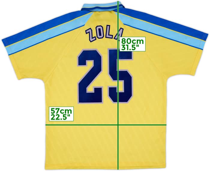 1996-97 Chelsea Away Shirt Zola #25 - 9/10 - (XL)