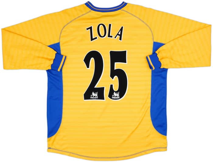 2000-01 Chelsea Away L/S Shirt Zola #25 - 8/10 - (XL)