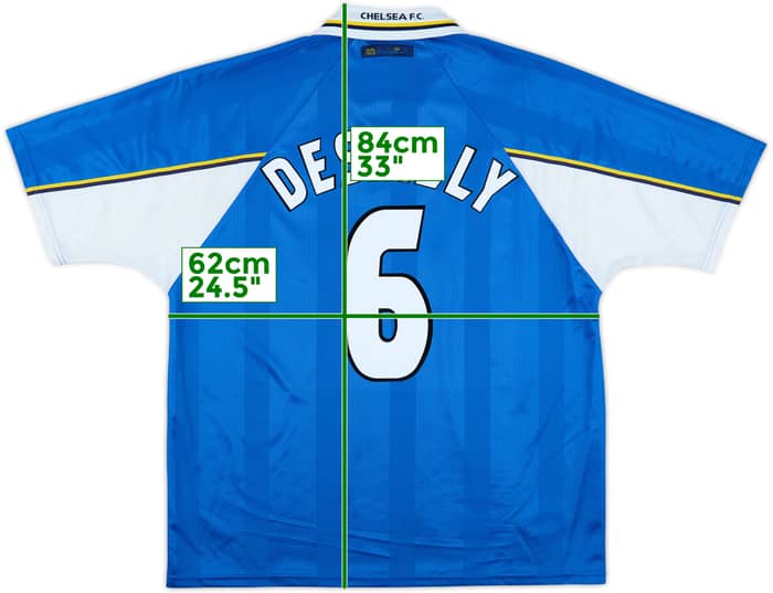 1997-99 Chelsea Home Shirt Desailly #6 - 8/10 - (XXL)