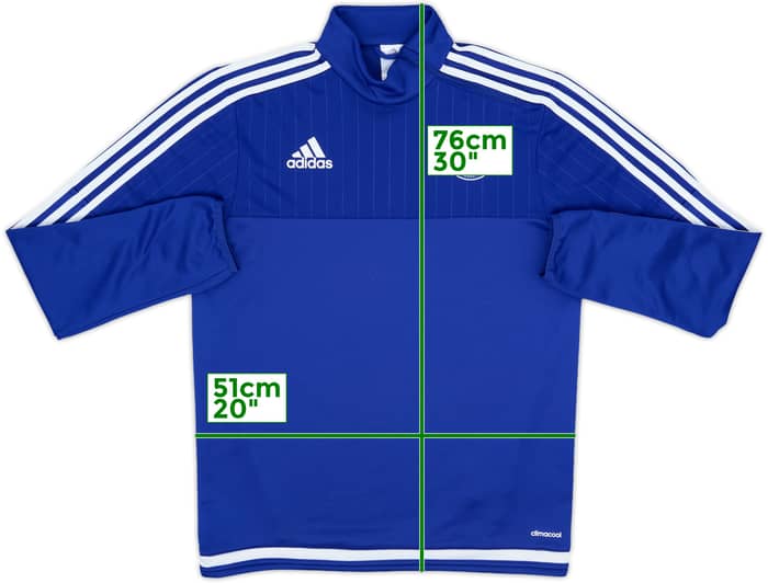 2015-16 Chelsea adidas 1/4 Zip Sweat Top - 8/10 - (S)