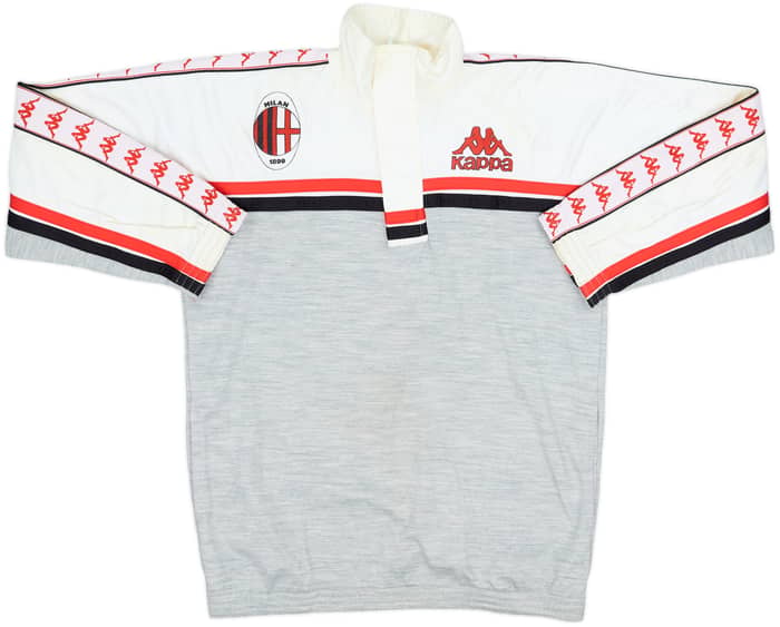 1987-88 AC Milan Kappa 1/4 Zip Track Jacket - 8/10 - (L)