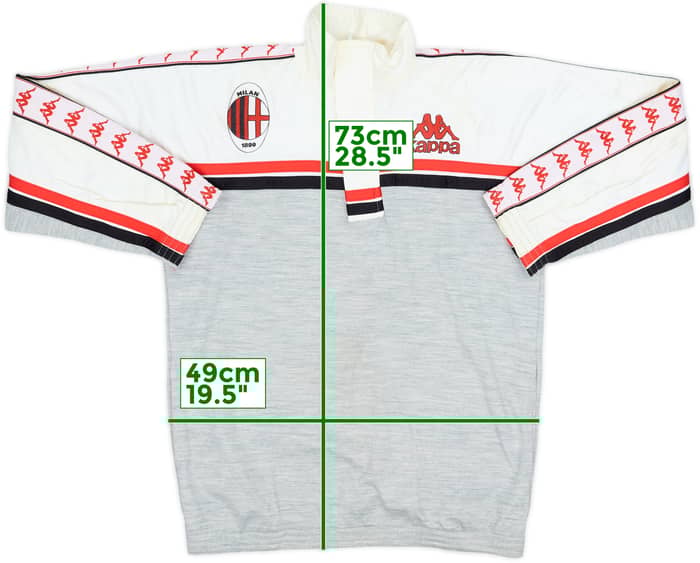 1987-88 AC Milan Kappa 1/4 Zip Track Jacket - 8/10 - (L)