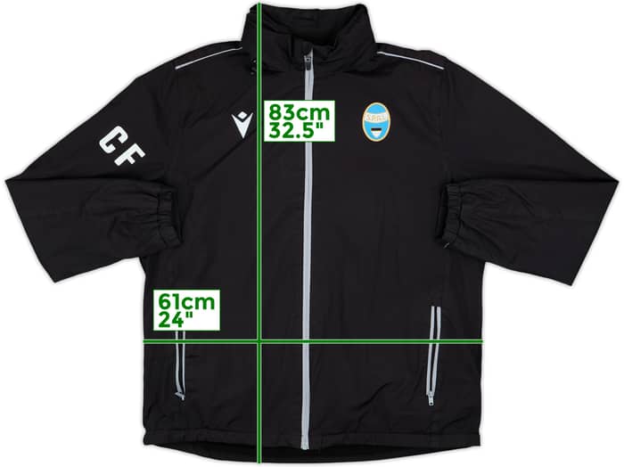 2017-18 SPAL Staff Issue Macron Hooded Rain Jacket CF - 8/10 - (XXL)