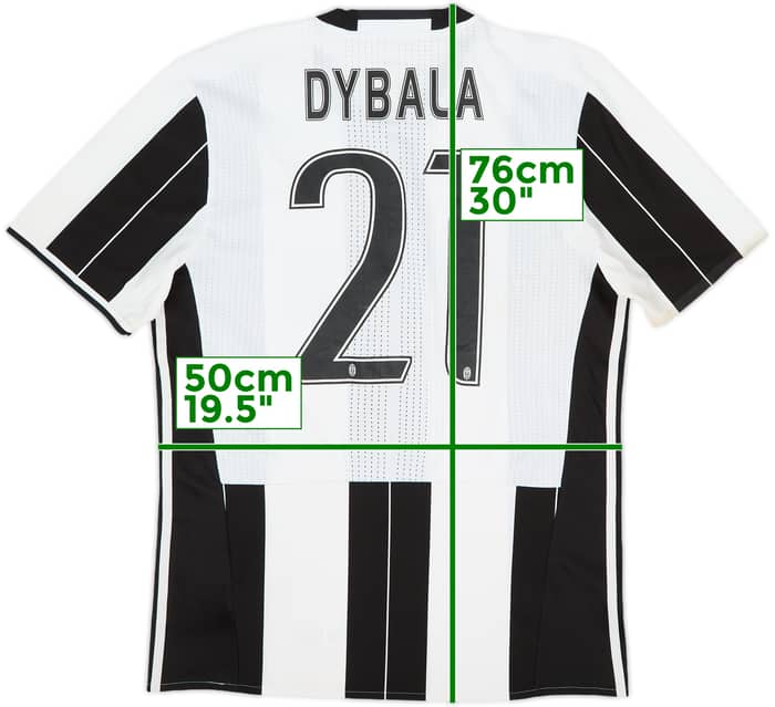 2016-17 Juventus Authentic Home Shirt Dybala #21 - 4/10 - (L)