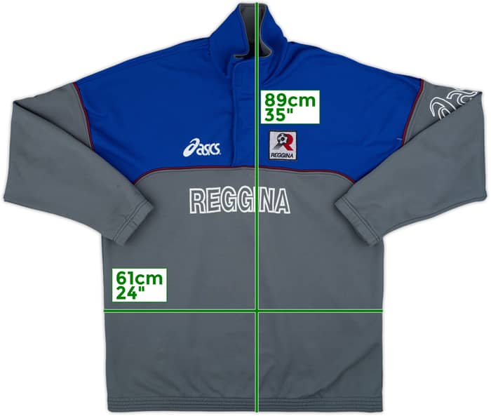 1999-00 Reggina Asics 1/4 Zip Drill Top - 8/10 - (XXL)