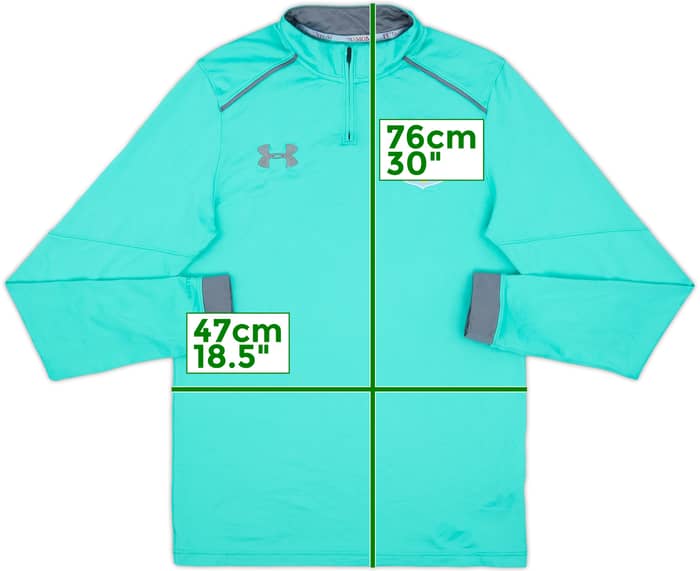 2017-18 Aston Villa Under Armour 1/4 Zip Drill Top - 7/10 - (S)