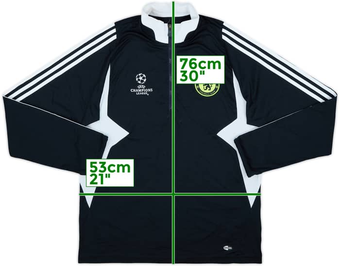 2007-08 Chelsea adidas CL 1/4 Zip Drill Top - 7/10 - (L/XL)