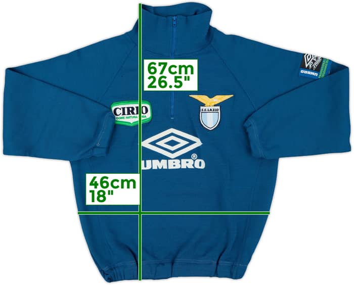 1996-97 Lazio Umbro 1/4 Zip Drill Top - 7/10 - (M)
