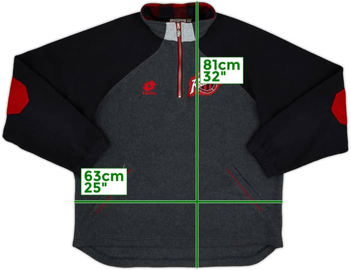 1996-97 AC Milan Lotto 1/4 Zip Fleece - 8/10 - (L)