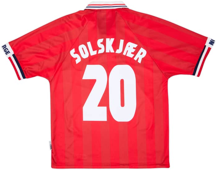 1998-00 Norway Home Shirt Solskjaer #20 - 8/10 - (M)