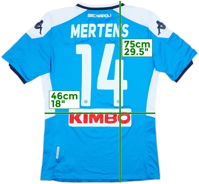 2019-20 Napoli Home Shirt Mertens #14 - 7/10 - (L)