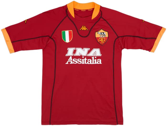 2001-02 Roma Home Shirt Totti #10 - 7/10 - (XL)