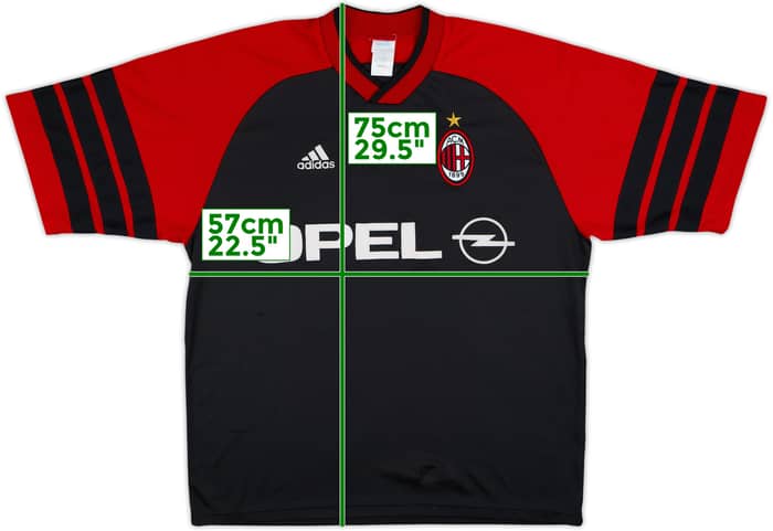 1998-99 AC Milan adidas Training Shirt - 9/10 - (XL)