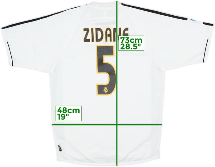 2003-04 Real Madrid Home Shirt Zidane #5 - 6/10 - (S)