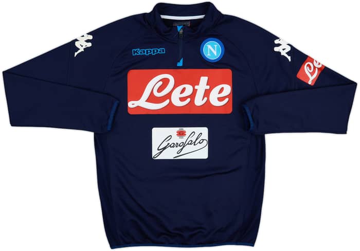 2017-18 Napoli Kappa 1/4 Zip Training Top - 8/10 - (L)