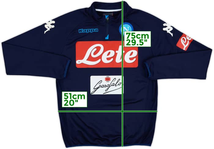 2017-18 Napoli Kappa 1/4 Zip Training Top - 8/10 - (L)