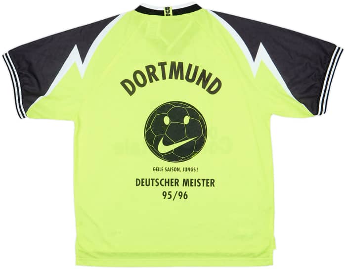 1995-96 Borussia Dortmund 'Deutscher Meister' Home Shirt - 8/10 - (XXL)