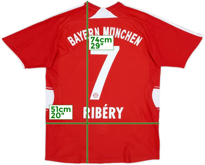 2008-09 Bayern Munich Home Shirt Ribery #7 - 8/10 - (XL.Boys)