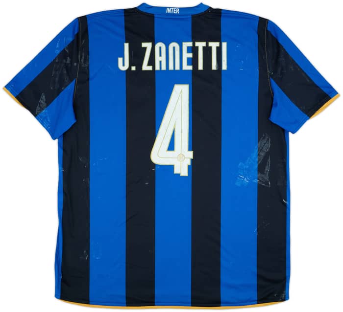 2009-10 Inter Milan Home Shirt Zanetti #4 - 3/10 - (XXL)