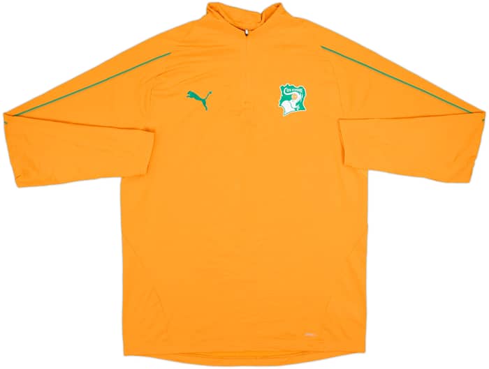 2019-20 Ivory Coast Puma 1/4 Zip Drill Top - 9/10 - (L)