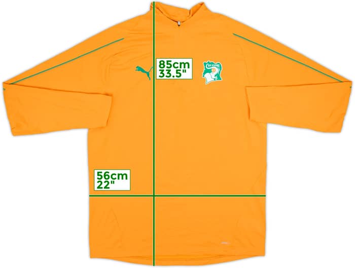 2019-20 Ivory Coast Puma 1/4 Zip Drill Top - 9/10 - (L)