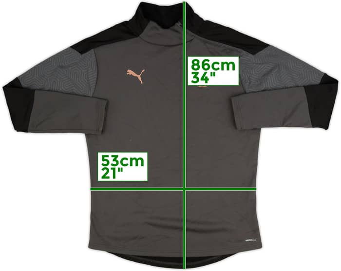 2019-20 Manchester City Puma 1/4 Zip Drill Top - 9/10 - (L)