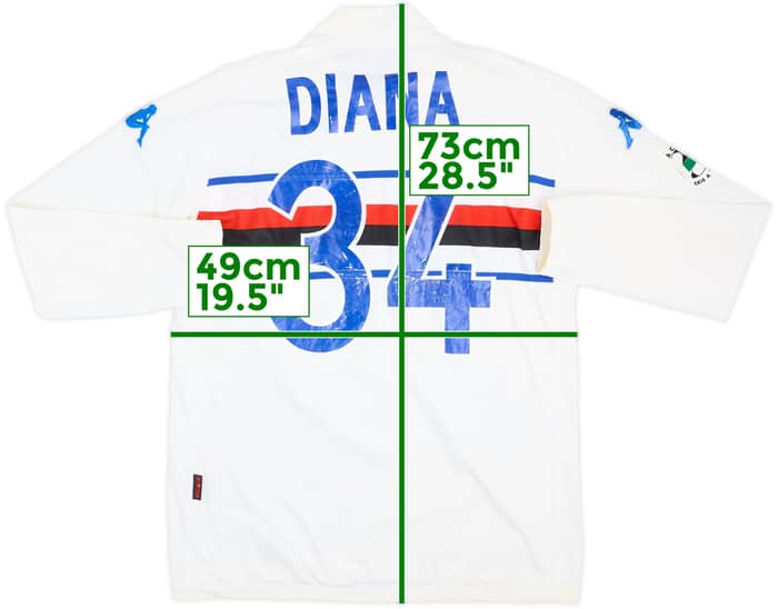 2005-06 Sampdoria Match Issue Away L/S Shirt Diana #34
