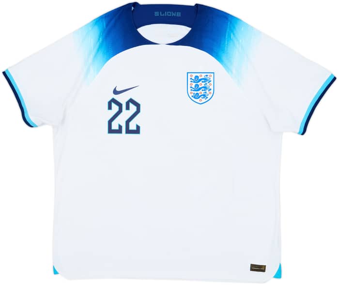 2022-23 England Authentic Home Shirt Bellingham #22 - 10/10 - (XXL)