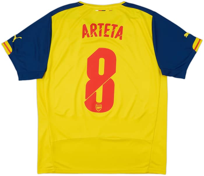 2014-15 Arsenal Away Shirt Arteta #8 - 7/10 - (L)