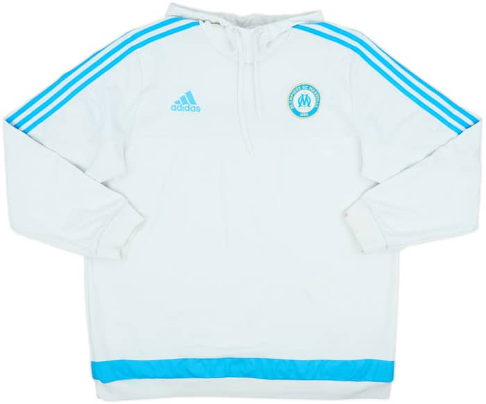 2015-16 Olympique Marseille adidas Hooded Sweat Top - 6/10 - (XL)