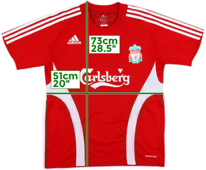 2009-10 Liverpool adidas Training Shirt - 8/10 - (M)
