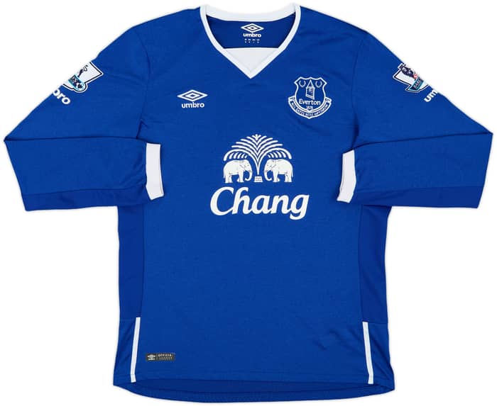 2015-16 Everton Home L/S Shirt Lukaku #10 - 9/10 - (M)