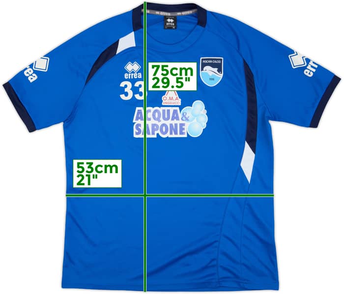 2011-12 Pescara Errea Player Issue Training Shirt #33 - 8/10 - (XL)