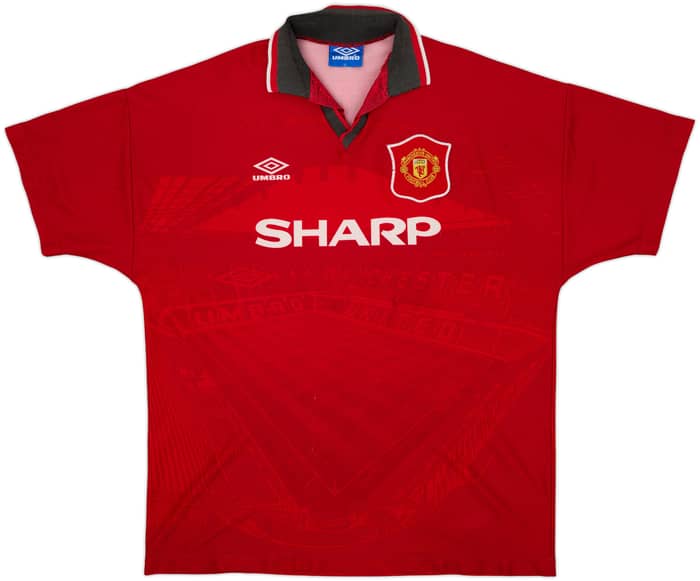 1994-96 Manchester United Home Shirt Cantona #7 - 7/10 - (XL)