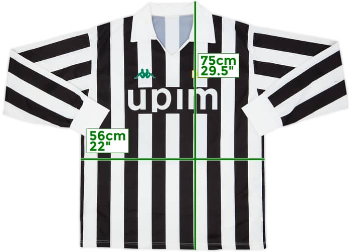 1991-92 Juventus Basic Home L/S Shirt #10 - 6/10 - (L)