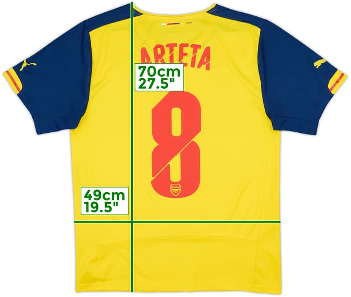 2014-15 Arsenal Away Shirt Arteta #8 - 6/10 - (M)