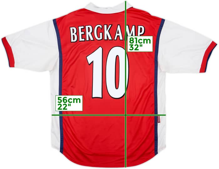 1998-99 Arsenal Home Shirt Bergkamp #10 - 7/10 - (L)
