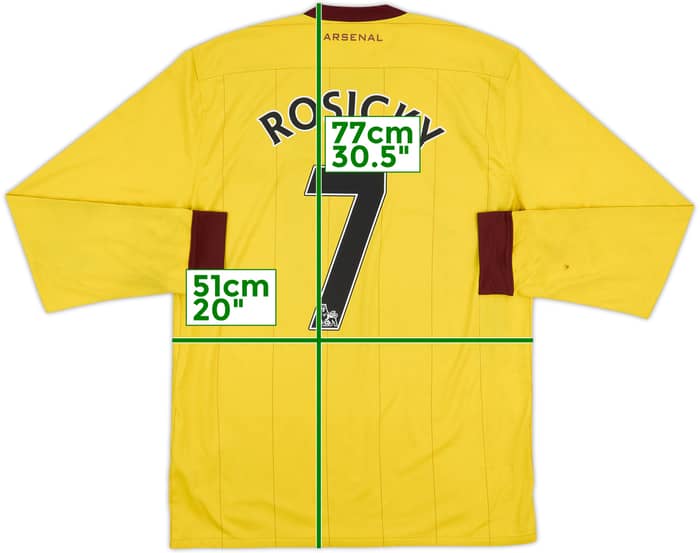 2010-13 Arsenal Away L/S Shirt Rosicky #7 - 6/10 - (M)