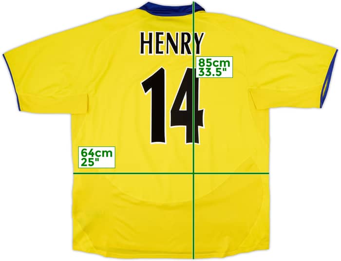 2003-05 Arsenal Away Shirt Henry #14 - 9/10 - (XXL)