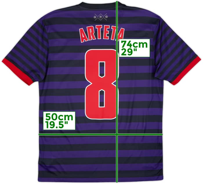 2012-13 Arsenal Away Shirt Arteta #8 - 6/10 - (M)