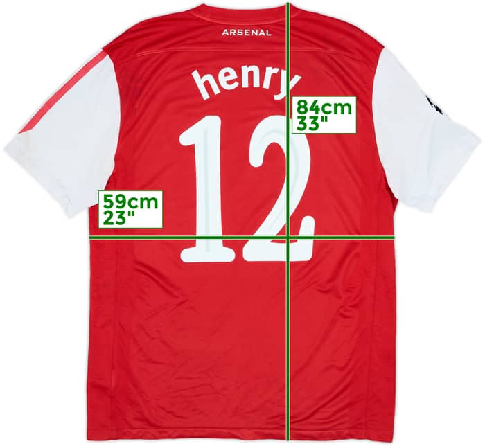 2011-12 Arsenal Home Shirt Henry #12 - 5/10 - (L)