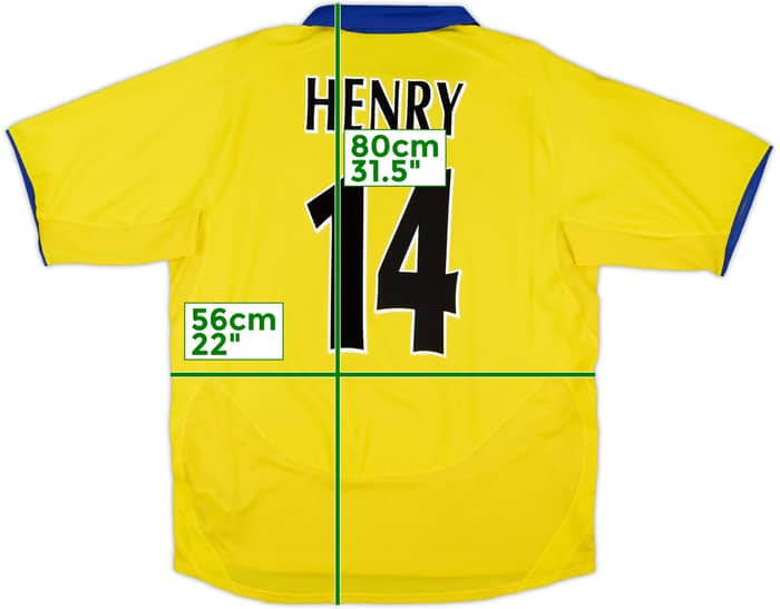 2003-05 Arsenal Away Shirt Henry #14 - 8/10 - (L)