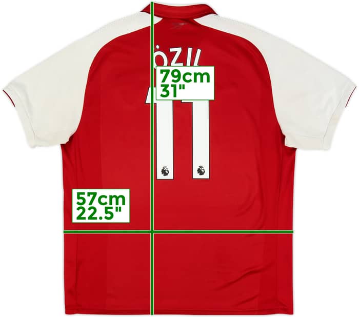 2017-18 Arsenal Home Shirt Ozil #11 - 5/10 - (XL)