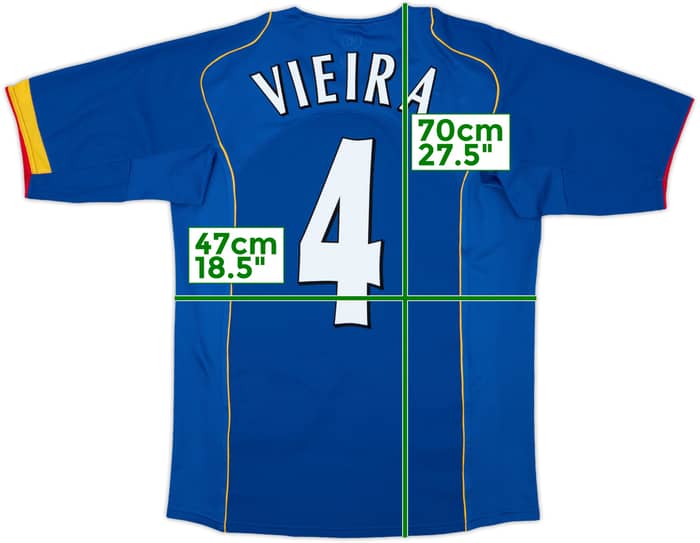2004-06 Arsenal Away Shirt Vieira #4 - 9/10 - (S)