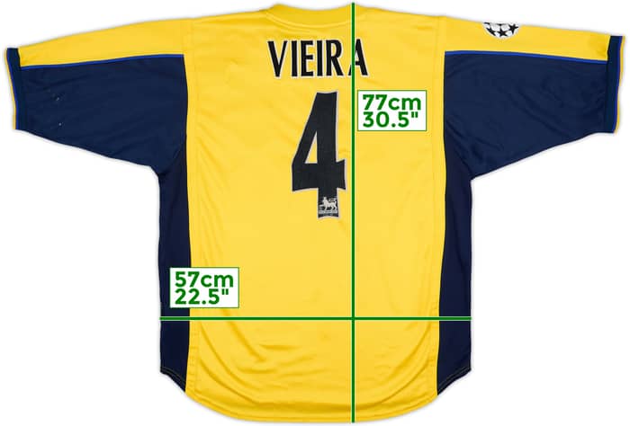 1999-01 Arsenal Away Shirt Vieira #4 - 6/10 - (XL)