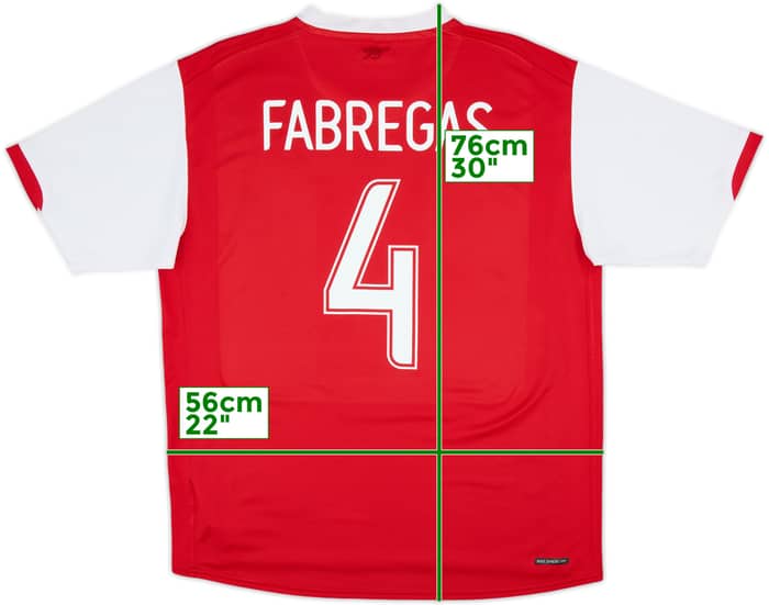 2006-08 Arsenal Home Shirt Fabregas #4 - 7/10 - (L)