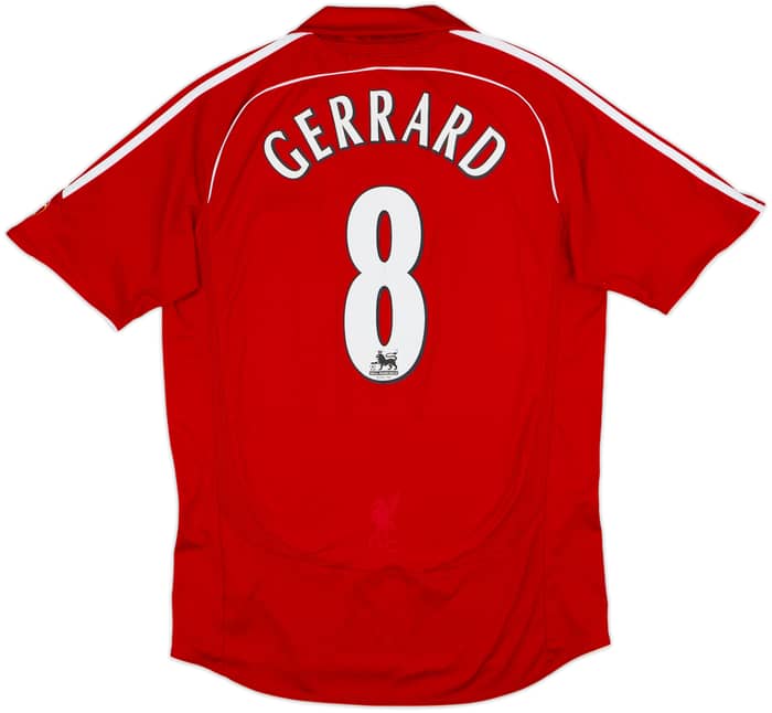2006-08 Liverpool Home Shirt Gerrard #8 - 7/10 - (M)