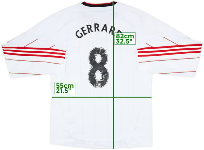 2010-11 Liverpool Away L/S Shirt Gerrard #8 - 4/10 - (XL)