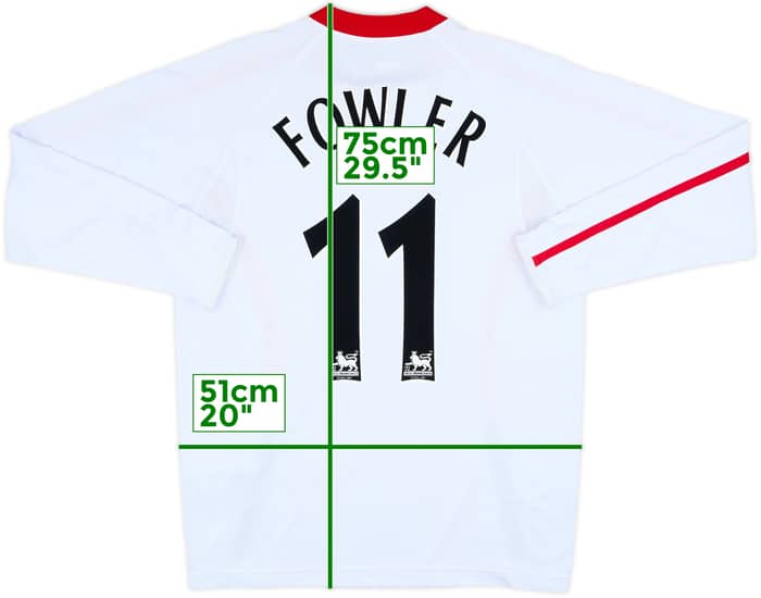 2005-06 Liverpool Away L/S Shirt Fowler #11 - 8/10 - (M)