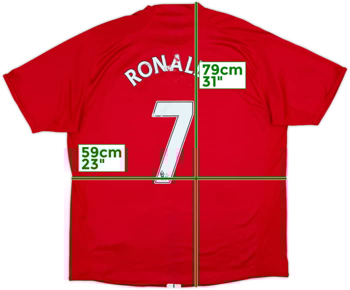 2007-09 Manchester United Home Shirt Ronaldo #7 - 5/10 - (XL)